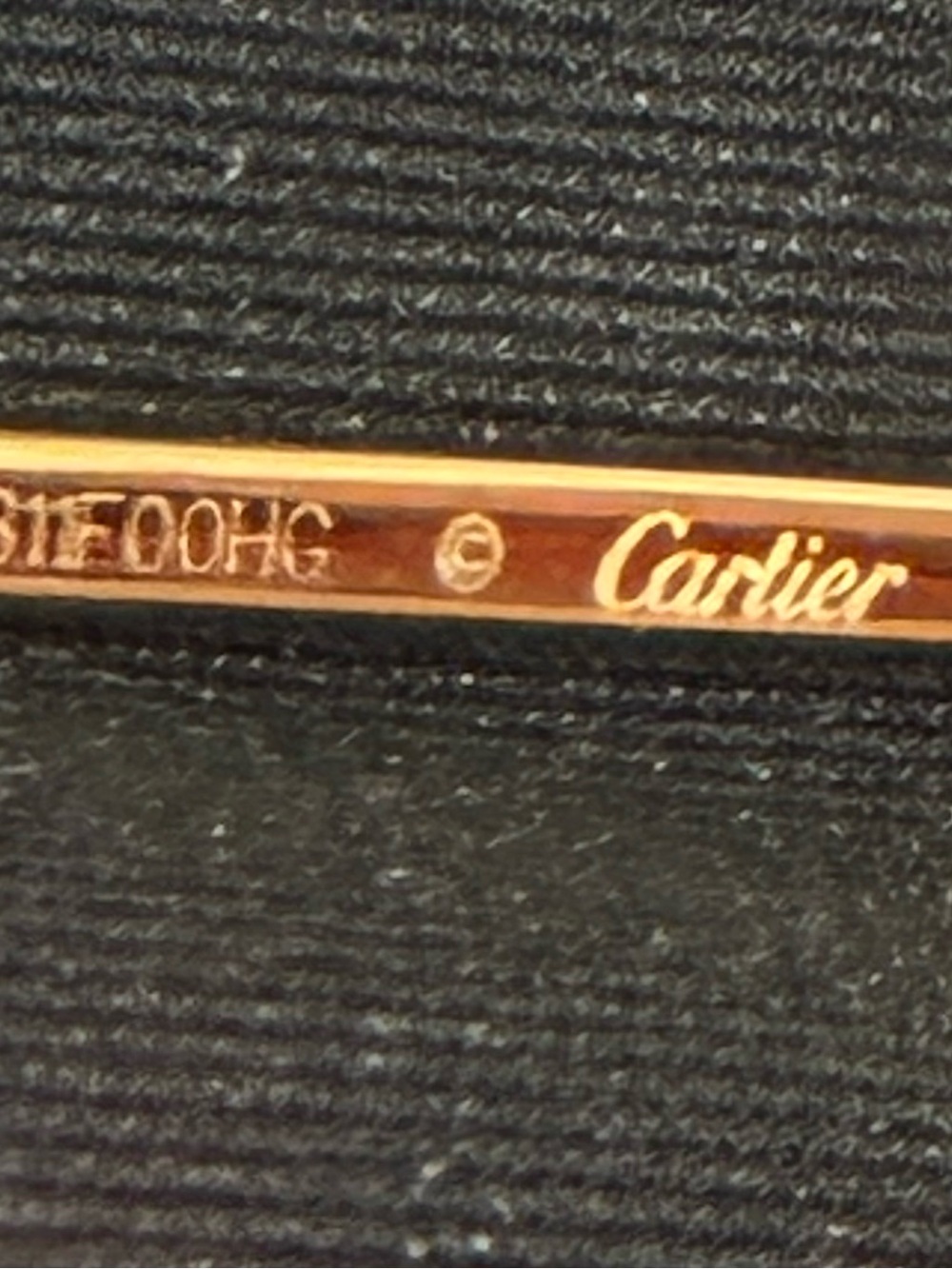 AUTHENTIC Cartier  unisex  Gold Frame Brown Lens Pilot Sunglasses love - Picture 4 of 17